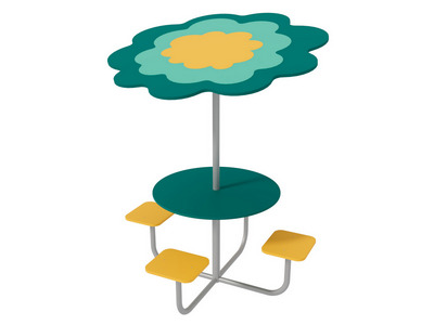 Стол с навесом В тени деревьев