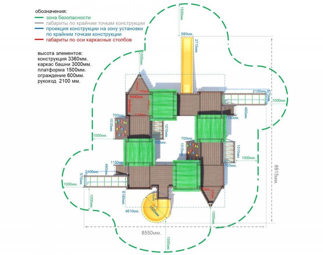 Игровой комплекс серия M модель 1 - вид 3